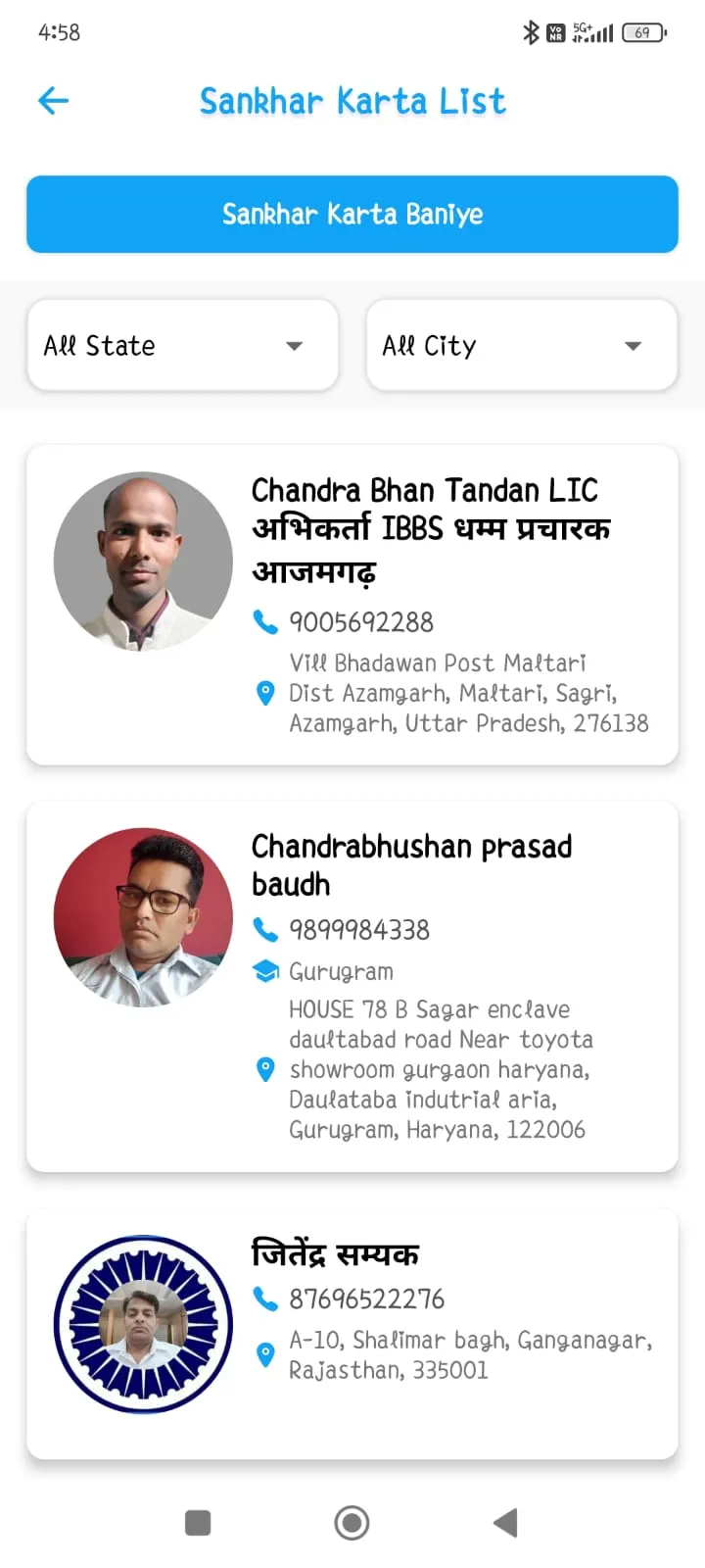 Sankhar Karta List